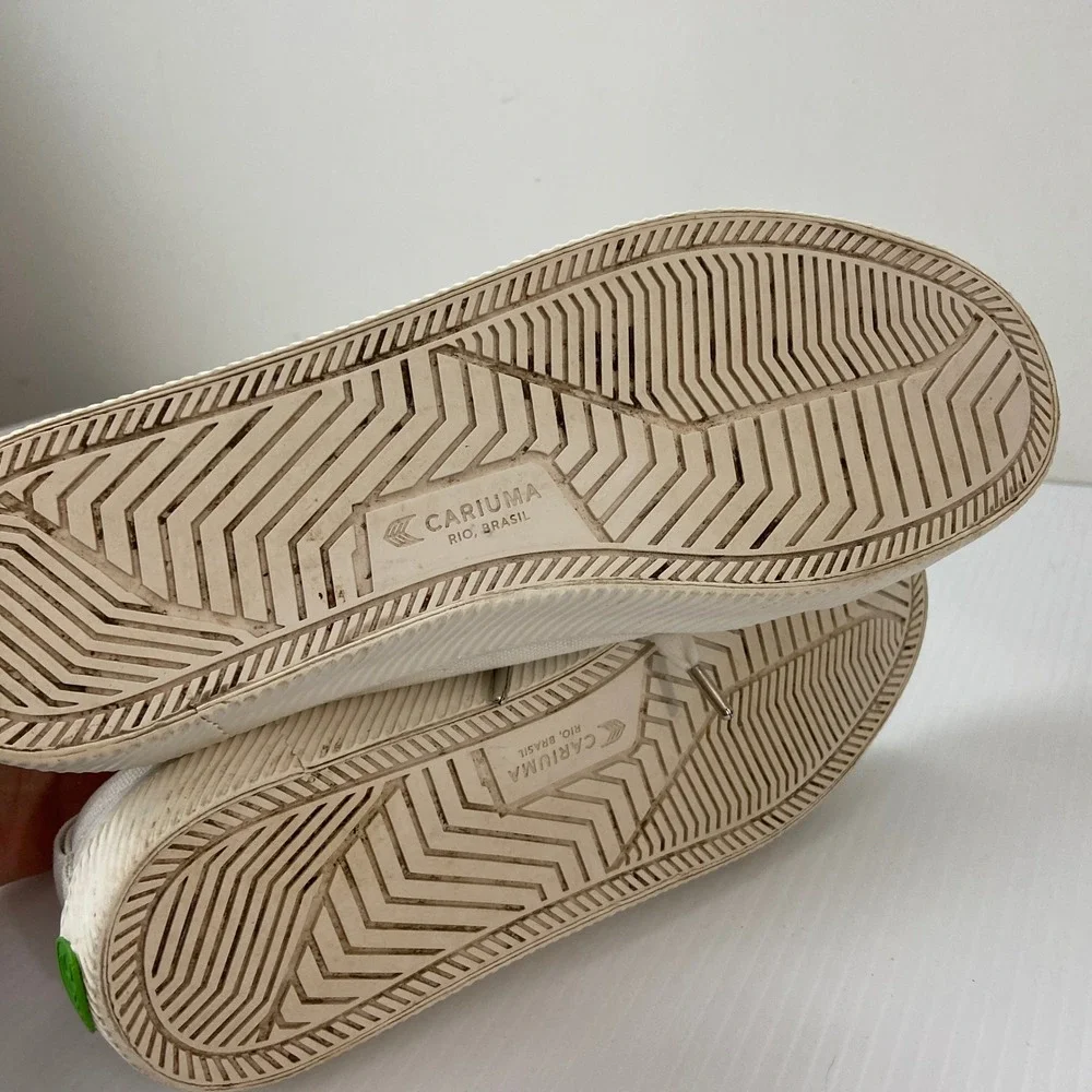 Cariuma OCA Low Off White Canvas‎ Low Top Lace Up Sneakers Womens 10